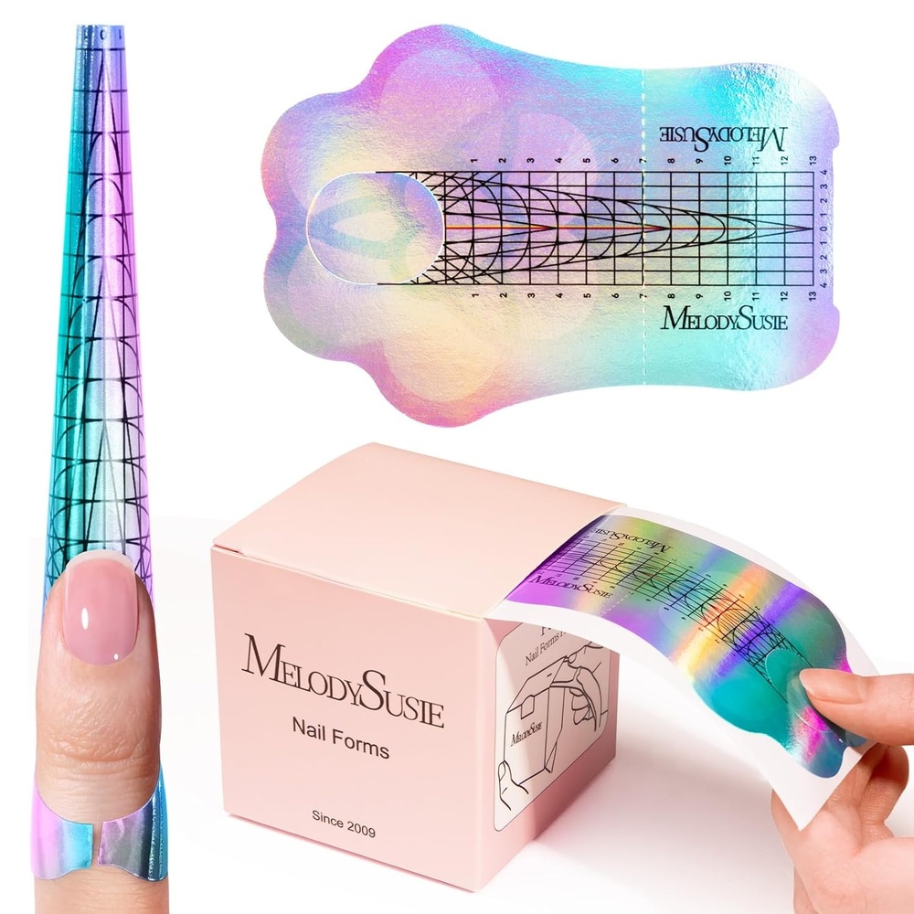 image:imageMelodySusie 100 Pcs Nail Swatch Sticks with Ring Clear Swatches for Gel Polish Transparent Acrylic Practice Tips Suitable for Displaying Colors Training Nail Art for Beginners and ProfessionalsSilver
