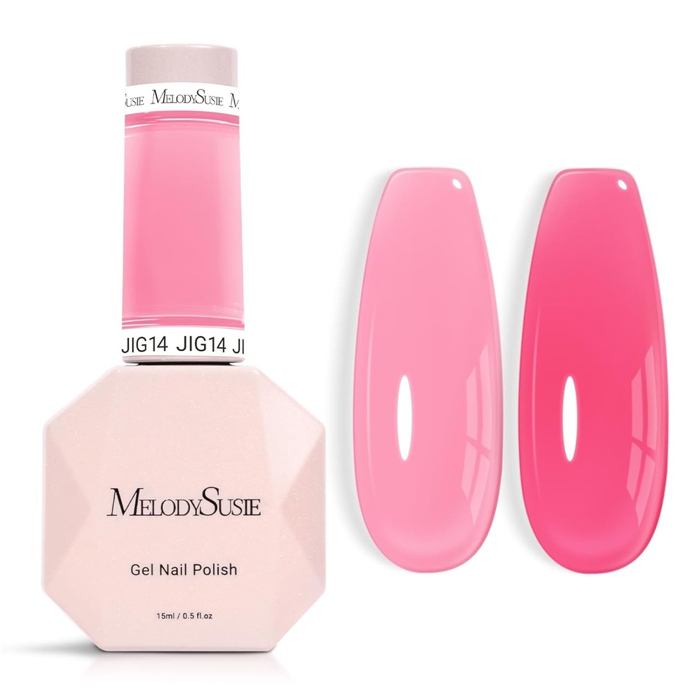 image:imageMelodySusie Gel Nail Kit with PART06G Cordless UV Lamp Rechargeable LED UV Light with Smart Sensor Classic Popular Colors Plant Based Nails Polish with Top Base Coat Builder Gel Beginner Nail KitSheer Candy PinkJIG14