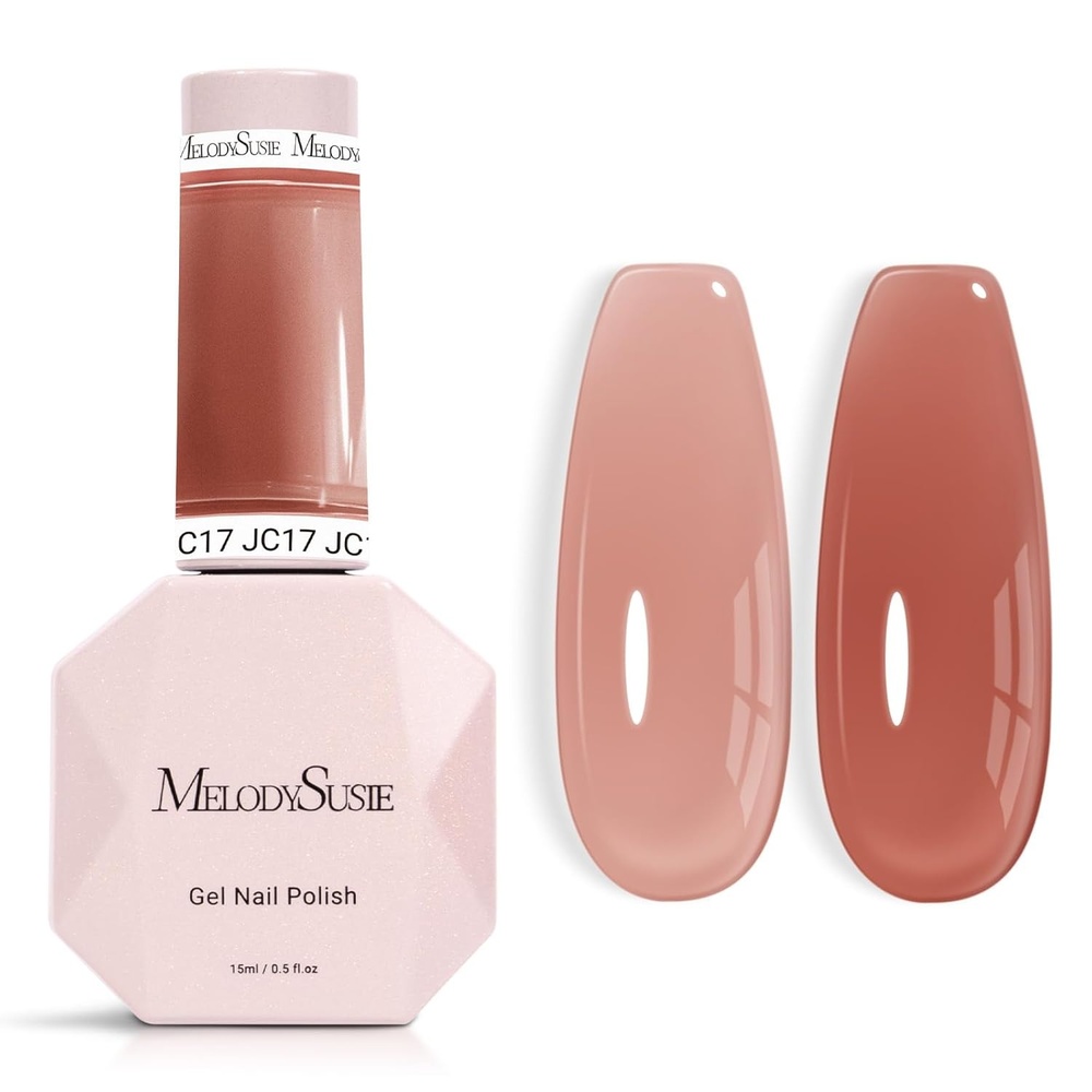 image:imageMelodySusie Gel Nail Kit with PART06G Cordless UV Lamp Rechargeable LED UV Light with Smart Sensor Classic Popular Colors Plant Based Nails Polish with Top Base Coat Builder Gel Beginner Nail KitDarkBrownJC17