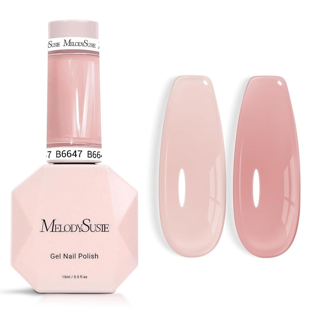 image:imageMelodySusie Gel Nail Kit with PART06G Cordless UV Lamp Rechargeable LED UV Light with Smart Sensor Classic Popular Colors Plant Based Nails Polish with Top Base Coat Builder Gel Beginner Nail KitClear Sheer PinkB6647