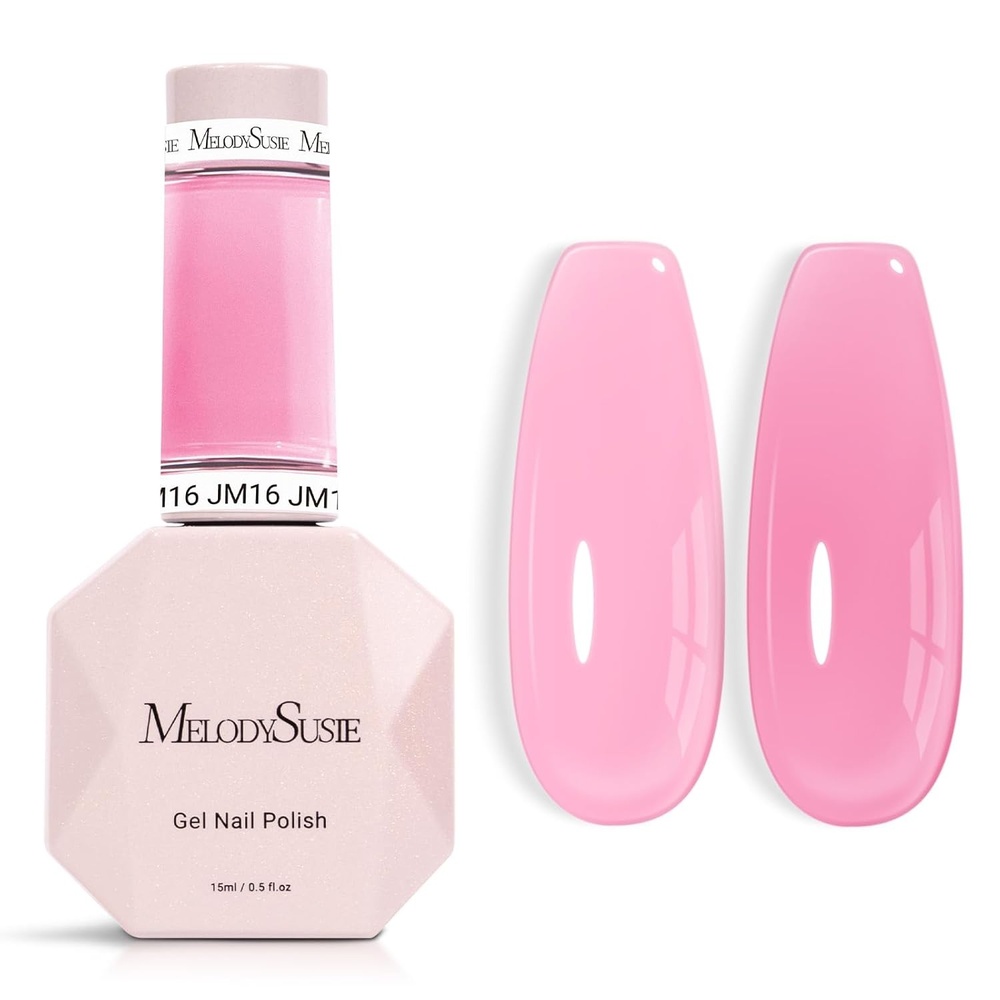 image:imageMelodySusie Gel Nail Kit with PART06G Cordless UV Lamp Rechargeable LED UV Light with Smart Sensor Classic Popular Colors Plant Based Nails Polish with Top Base Coat Builder Gel Beginner Nail KitABerry PinkJM16