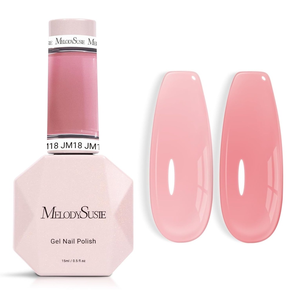 image:imageMelodySusie Gel Nail Kit with PART06G Cordless UV Lamp Rechargeable LED UV Light with Smart Sensor Classic Popular Colors Plant Based Nails Polish with Top Base Coat Builder Gel Beginner Nail KitRose PinkJM18