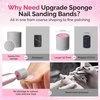 image:imageMelodySusie 10 Pcs Nail Drill Bits Sponge Nail Sanding Bands for Natural Nails 120 Grit for Manicures and Pedicure MulticolorMulticolor