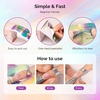image:imageMelodySusie 100 Pcs Nail Swatch Sticks with Ring Clear Swatches for Gel Polish Transparent Acrylic Practice Tips Suitable for Displaying Colors Training Nail Art for Beginners and ProfessionalsSilver