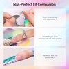 image:imageMelodySusie 100 Pcs Nail Swatch Sticks with Ring Clear Swatches for Gel Polish Transparent Acrylic Practice Tips Suitable for Displaying Colors Training Nail Art for Beginners and ProfessionalsSilver