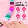 image:imageMelodySusie 100 Pcs Nail Swatch Sticks with Ring Clear Swatches for Gel Polish Transparent Acrylic Practice Tips Suitable for Displaying Colors Training Nail Art for Beginners and Professionals200 Pcs