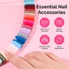 image:imageMelodySusie 100 Pcs Nail Swatch Sticks with Ring Clear Swatches for Gel Polish Transparent Acrylic Practice Tips Suitable for Displaying Colors Training Nail Art for Beginners and Professionals100 Pcs