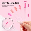 image:imageMelodySusie 100 Pcs Nail Swatch Sticks with Ring Clear Swatches for Gel Polish Transparent Acrylic Practice Tips Suitable for Displaying Colors Training Nail Art for Beginners and Professionals100 Pcs