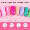 image:imageMelodySusie 100 Pcs Nail Swatch Sticks with Ring Clear Swatches for Gel Polish Transparent Acrylic Practice Tips Suitable for Displaying Colors Training Nail Art for Beginners and Professionals200 Pcs