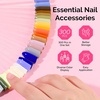 image:imageMelodySusie 100 Pcs Nail Swatch Sticks with Ring Clear Swatches for Gel Polish Transparent Acrylic Practice Tips Suitable for Displaying Colors Training Nail Art for Beginners and Professionals300 Pcs
