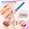 image:imageMelodySusie 100 Pcs Nail Swatch Sticks with Ring Clear Swatches for Gel Polish Transparent Acrylic Practice Tips Suitable for Displaying Colors Training Nail Art for Beginners and ProfessionalsSilver