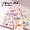 image:imageMelodySusie 100Pcs 3D Lily amp Butterfly MixedShape Nail Charms and Gems 20 Colors Flowers amp 15 Colors Butterfly Rhinestones with Tweezers for Nail Art Manicure Decorations and DIY Crafting