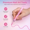 image:imageMelodySusie 12pcs Nail Art Pens Set and Acrylic Nail Tools Storage Box with 18 Holes amp 7 Compartments
