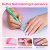 image:imageMelodySusie 12pcs Nail Art Pens Set and Acrylic Nail Tools Storage Box with 18 Holes amp 7 Compartments