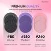image:imageMelodySusie 150180240 Grit Pink Sandpaper Sheets 15 PCS Pre Polishing Adhesive Replacement with Dual Ended Cuticle Pusher Nail Bit Manicure Pedicure for Nail amp Foot Dead Skin Removed in Salon HomeMulticolor