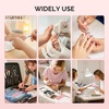 image:imageMelodySusie 150180240 Grit Pink Sandpaper Sheets 15 PCS Pre Polishing Adhesive Replacement with Dual Ended Cuticle Pusher Nail Bit Manicure Pedicure for Nail amp Foot Dead Skin Removed in Salon HomePink