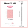 image:imageMelodySusie 150180240 Grit Pink Sandpaper Sheets 15 PCS Pre Polishing Adhesive Replacement with Dual Ended Cuticle Pusher Nail Bit Manicure Pedicure for Nail amp Foot Dead Skin Removed in Salon HomePink
