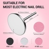 image:imageMelodySusie 150180240 Grit Pink Sandpaper Sheets 15 PCS Pre Polishing Adhesive Replacement with Dual Ended Cuticle Pusher Nail Bit Manicure Pedicure for Nail amp Foot Dead Skin Removed in Salon HomeMulticolor