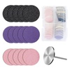 image:imageMelodySusie 150180240 Grit Pink Sandpaper Sheets 15 PCS Pre Polishing Adhesive Replacement with Dual Ended Cuticle Pusher Nail Bit Manicure Pedicure for Nail amp Foot Dead Skin Removed in Salon HomeMulticolor
