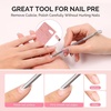 image:imageMelodySusie 150180240 Grit Pink Sandpaper Sheets 15 PCS Pre Polishing Adhesive Replacement with Dual Ended Cuticle Pusher Nail Bit Manicure Pedicure for Nail amp Foot Dead Skin Removed in Salon HomeMulticolor