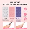 image:imageMelodySusie 150180240 Grit Pink Sandpaper Sheets 15 PCS Pre Polishing Adhesive Replacement with Dual Ended Cuticle Pusher Nail Bit Manicure Pedicure for Nail amp Foot Dead Skin Removed in Salon HomeMulticolor