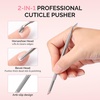 image:imageMelodySusie 150180240 Grit Pink Sandpaper Sheets 15 PCS Pre Polishing Adhesive Replacement with Dual Ended Cuticle Pusher Nail Bit Manicure Pedicure for Nail amp Foot Dead Skin Removed in Salon HomeMulticolor
