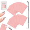 image:imageMelodySusie 150180240 Grit Pink Sandpaper Sheets 15 PCS Pre Polishing Adhesive Replacement with Dual Ended Cuticle Pusher Nail Bit Manicure Pedicure for Nail amp Foot Dead Skin Removed in Salon HomePink