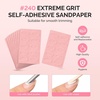 image:imageMelodySusie 150180240 Grit Pink Sandpaper Sheets 15 PCS Pre Polishing Adhesive Replacement with Dual Ended Cuticle Pusher Nail Bit Manicure Pedicure for Nail amp Foot Dead Skin Removed in Salon HomePink