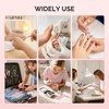 image:imageMelodySusie 150180240 Grit Pink Sandpaper Sheets 15 PCS Pre Polishing Adhesive Replacement with Dual Ended Cuticle Pusher Nail Bit Manicure Pedicure for Nail amp Foot Dead Skin Removed in Salon HomePink