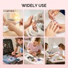 image:imageMelodySusie 150180240 Grit Pink Sandpaper Sheets 15 PCS Pre Polishing Adhesive Replacement with Dual Ended Cuticle Pusher Nail Bit Manicure Pedicure for Nail amp Foot Dead Skin Removed in Salon HomeMulticolor