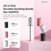 image:imageMelodySusie 202 Pcs Sanding Bands for Nail Drill 5 Colors Coarse Medium Fine Grit Efile Sand Set 80120150180240 2 Pieces Nail Drill BitsAColorful