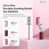 image:imageMelodySusie 202 Pcs Sanding Bands for Nail Drill 5 Colors Coarse Medium Fine Grit Efile Sand Set 80120150180240 2 Pieces Nail Drill BitsBColorful