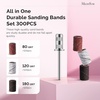 image:imageMelodySusie 202 Pcs Sanding Bands for Nail Drill 5 Colors Coarse Medium Fine Grit Efile Sand Set 80120150180240 2 Pieces Nail Drill BitsColorful