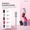 image:imageMelodySusie 202 Pcs Sanding Bands for Nail Drill 5 Colors Coarse Medium Fine Grit Efile Sand Set 80120150180240 2 Pieces Nail Drill BitsColorful