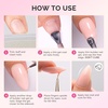 image:imageMelodySusie 2PCS 15ML Nude and Pink Builder Gel Set for Nails Thickening Soak Off UV Extension Gel Rhinestone Glue in a Bottle for Nail Art Design Gift for Women DIY Manicure at HomeNude Builder Gel Set