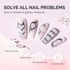 image:imageMelodySusie 2PCS 15ML Nude and Pink Builder Gel Set for Nails Thickening Soak Off UV Extension Gel Rhinestone Glue in a Bottle for Nail Art Design Gift for Women DIY Manicure at HomeClearWhite086