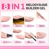 image:imageMelodySusie 2PCS 15ML Nude and Pink Builder Gel Set for Nails Thickening Soak Off UV Extension Gel Rhinestone Glue in a Bottle for Nail Art Design Gift for Women DIY Manicure at HomeBlush Pink Builder Gel Set