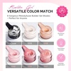 image:imageMelodySusie 2PCS 15ML Nude and Pink Builder Gel Set for Nails Thickening Soak Off UV Extension Gel Rhinestone Glue in a Bottle for Nail Art Design Gift for Women DIY Manicure at HomeNude Builder Gel Set