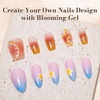 image:imageMelodySusie 2PCS Clear Blooming Gel and Top Coat Set for Nail Design Marble Watercolor UV Gel Nail Polish Spreading Effect Sheer Painting Gel Nail Art Supplies Nail Salon Manicure at Home for WomenAClear