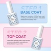 image:imageMelodySusie 2PCS Clear Blooming Gel and Top Coat Set for Nail Design Marble Watercolor UV Gel Nail Polish Spreading Effect Sheer Painting Gel Nail Art Supplies Nail Salon Manicure at Home for WomenA  TOP BASE COAT