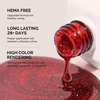 image:imageMelodySusie 2PCS Clear Blooming Gel and Top Coat Set for Nail Design Marble Watercolor UV Gel Nail Polish Spreading Effect Sheer Painting Gel Nail Art Supplies Nail Salon Manicure at Home for WomenRed ShimmerB3802