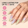 image:imageMelodySusie 2PCS Clear Blooming Gel and Top Coat Set for Nail Design Marble Watercolor UV Gel Nail Polish Spreading Effect Sheer Painting Gel Nail Art Supplies Nail Salon Manicure at Home for WomenLight Hydrangea GreenP61