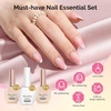 image:imageMelodySusie 2PCS Nail Dehydrator and Primer Professional Natural Hema Free and Acid Free PrimerDehydrator for Acrylic Powder and Gel Nail PolishFast Dry 15MLTop Coat Base Coat Nail Glue Set