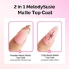 image:imageMelodySusie 2PCS Nail Foil Glue Gel and 2PCS Stamping Plates 15ML Soak Off LEDLUV Foil Transfer Adhesive for Nail Art Professional Strong Sticky Base for Nail Foils amp Stickersclear 2pcs Top Coat