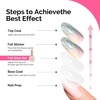 image:imageMelodySusie 2PCS Nail Foil Glue Gel and 2PCS Stamping Plates 15ML Soak Off LEDLUV Foil Transfer Adhesive for Nail Art Professional Strong Sticky Base for Nail Foils amp Stickersclear nail foil glue set
