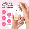 image:imageMelodySusie 2PCS Nail Foil Glue Gel and 2PCS Stamping Plates 15ML Soak Off LEDLUV Foil Transfer Adhesive for Nail Art Professional Strong Sticky Base for Nail Foils amp Stickersclear nail foil glue