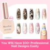 image:imageMelodySusie 2PCS Nail Foil Glue Gel and 2PCS Stamping Plates 15ML Soak Off LEDLUV Foil Transfer Adhesive for Nail Art Professional Strong Sticky Base for Nail Foils amp Stickersclear nail foil glue set
