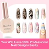 image:imageMelodySusie 2PCS Nail Foil Glue Gel and 2PCS Stamping Plates 15ML Soak Off LEDLUV Foil Transfer Adhesive for Nail Art Professional Strong Sticky Base for Nail Foils amp Stickersclear nail foil glue