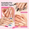 image:imageMelodySusie 2PCS Nail Foil Glue Gel and 2PCS Stamping Plates 15ML Soak Off LEDLUV Foil Transfer Adhesive for Nail Art Professional Strong Sticky Base for Nail Foils amp Stickersclear nail foil glue set