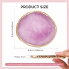 image:imageMelodySusie 2PCS Square Shape Resin Nail Art Palette Set with Stainless Steel Mixing Stick Professional Color Mixing Board for Gel Polish Acrylics Pigment Blending Salon and DIY Makeup ToolPurple